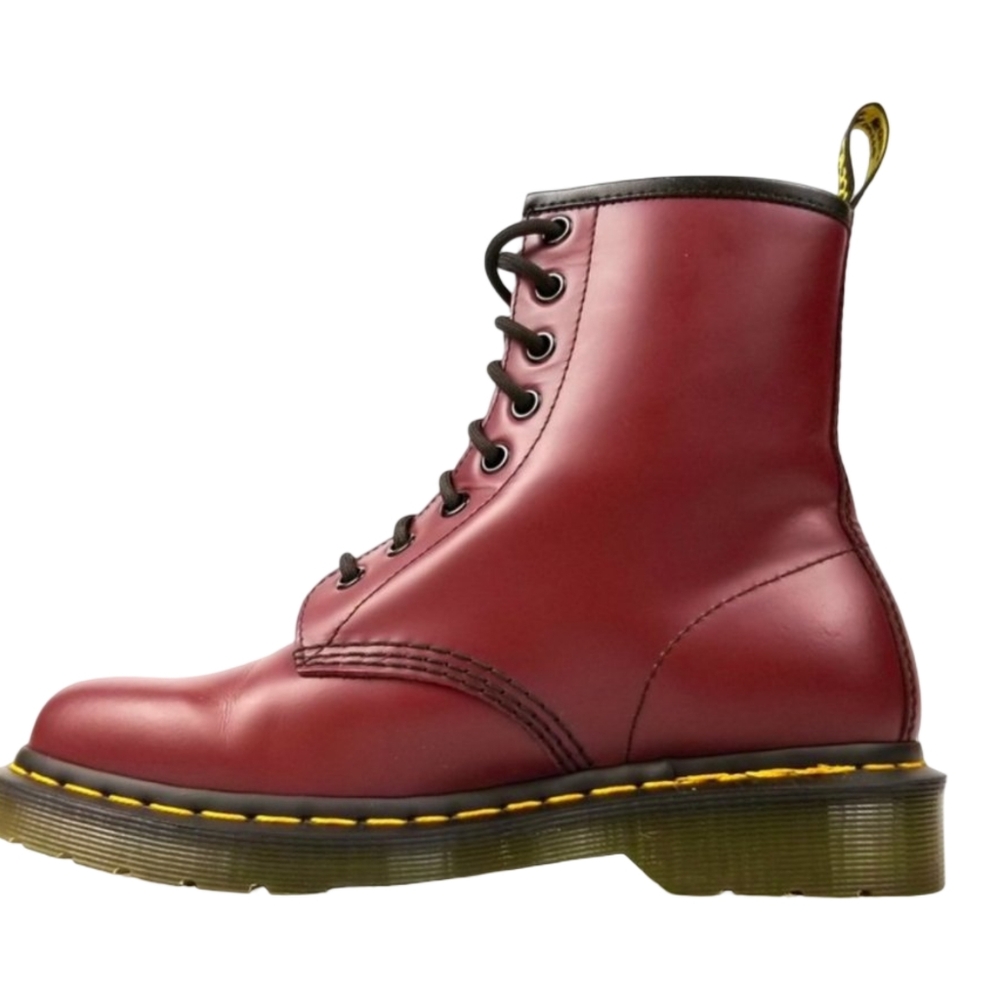 Dr. Martens 1460 Cherry Red Leather Boots Size 8 Brand New - Picture 5 of 13